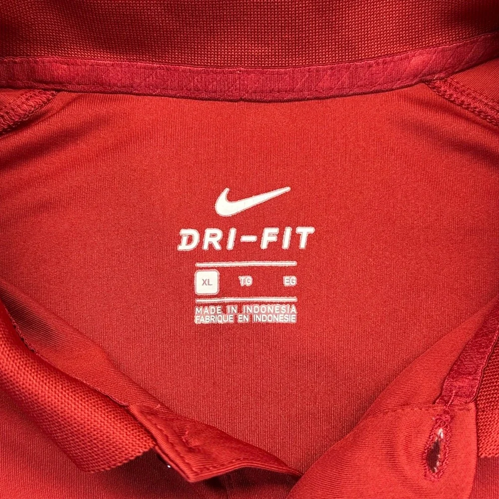 Nike Stanford Cardinal Polo Mens XXL Red‎ Dri-FIT On-Field Short Sleeve